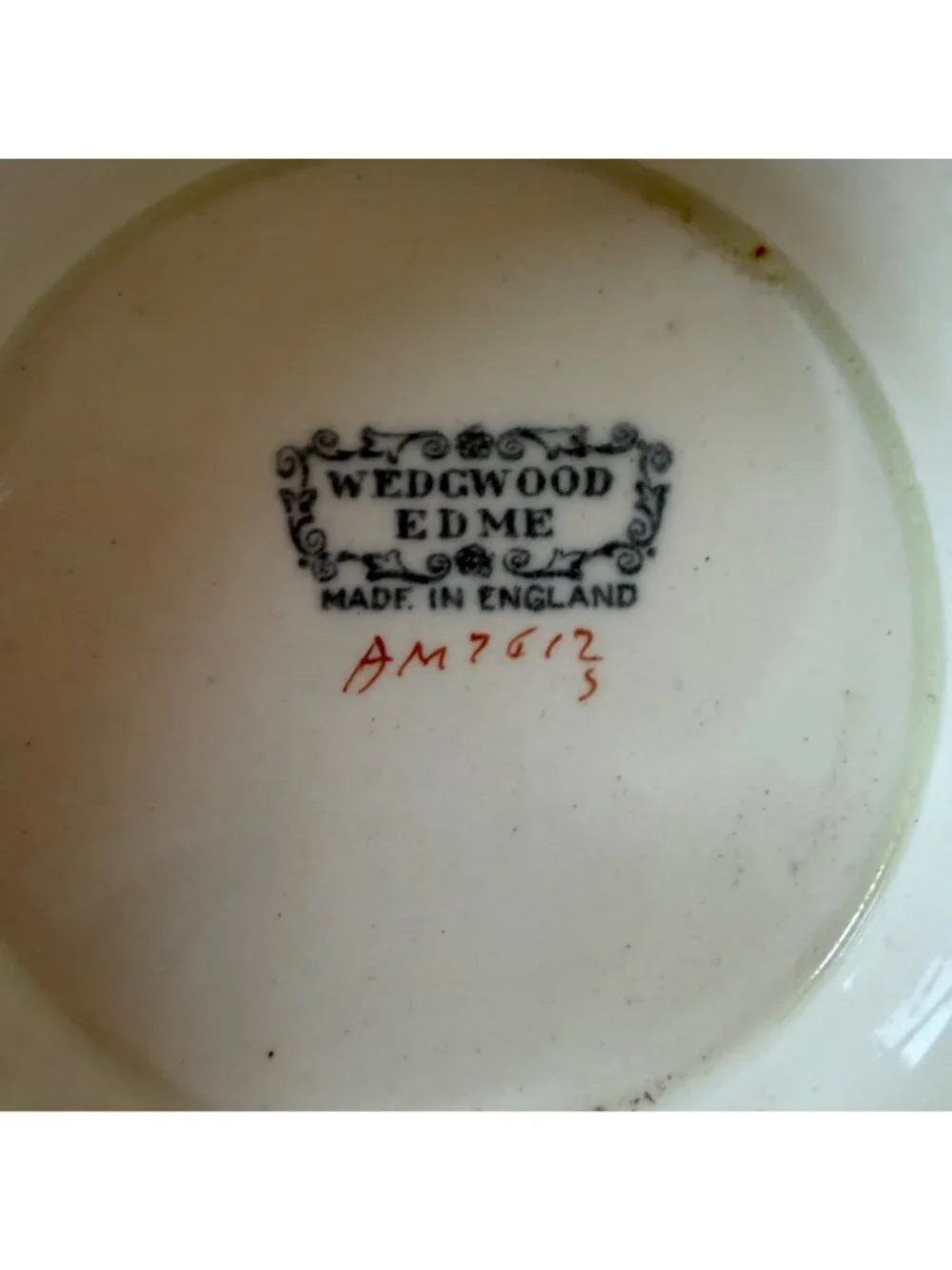 Vintage Wedgwood EDME Covered Tureen Green Trim Rams Head Handles England